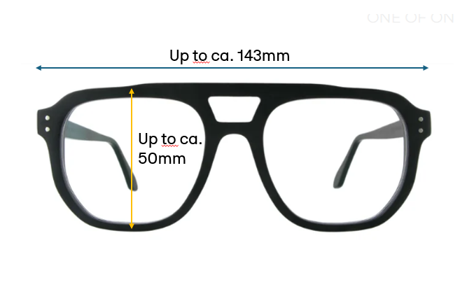 Maximale Größe einer Sehbrille unter einer Atomic OTG-Skibrille: bis ca. 143 mm breit und 50 mm hoch