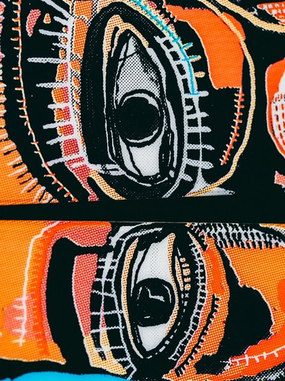 Völkl Revolt 104, Detail des Augenmotivs in der Grafik