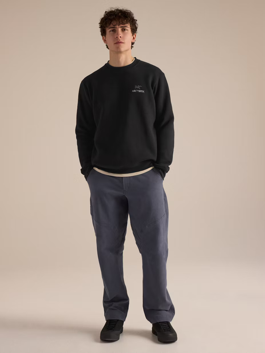 Arcteryx Emblem Fleece Crew Herren Schwarz