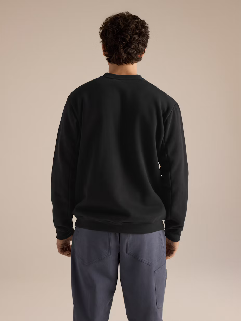 Arcteryx Emblem Fleece Crew Herren Schwarz