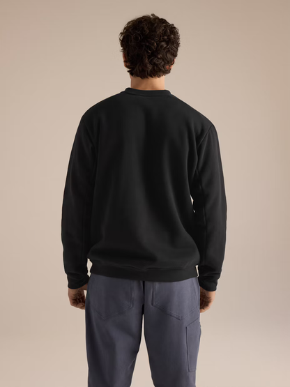 Arcteryx Emblem Fleece Crew Herren Schwarz