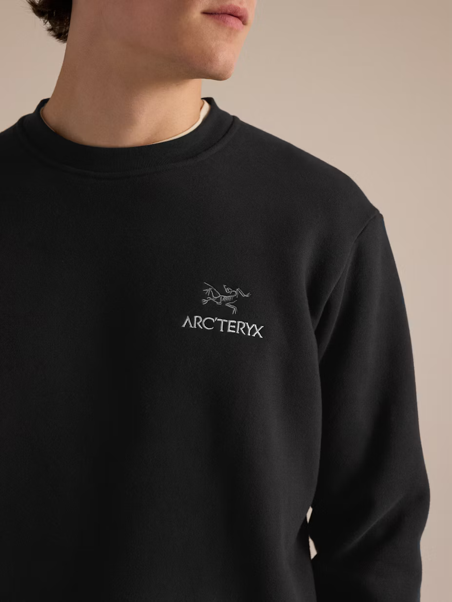 Arcteryx Emblem Fleece Crew Herren Schwarz