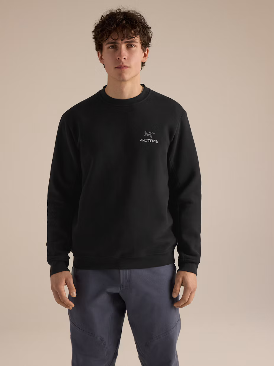 Arcteryx Emblem Fleece Crew Herren Schwarz