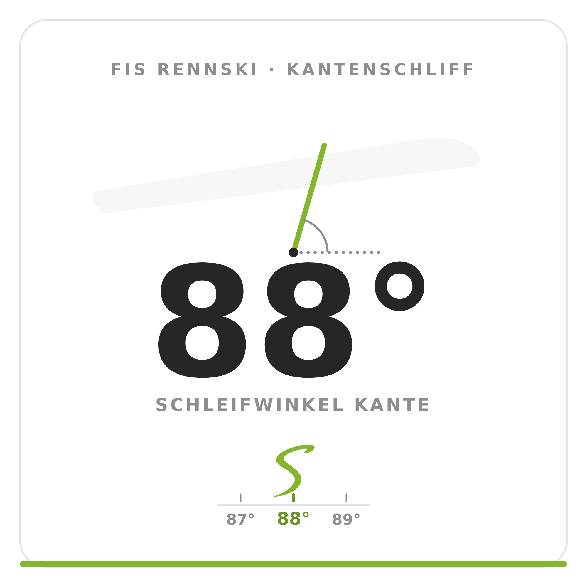 Kantenwinkel 88 Grad